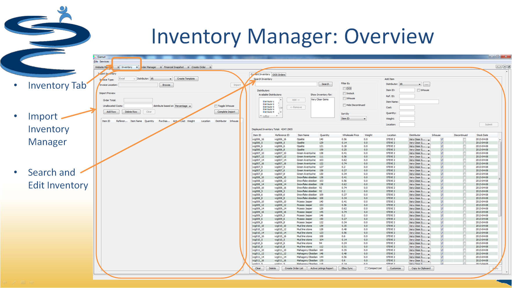Gamut Inventory Manager Screenshot